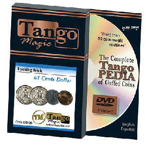 Locking Trick 61 cents (w/DVD)(2 Quarters, 1 Dime, 1 Penny) by Tango - Trick (D0130)