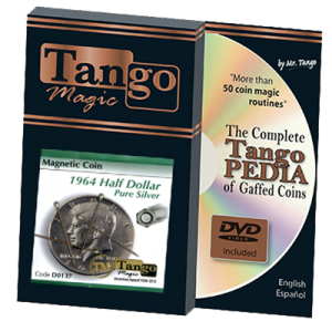 Magnetic Coin Half Dollar 1964 (w/DVD) (D0137) by Tango - Tricks