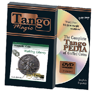 Magnetic Coin Walking Liberty (w/DVD) (D0136) by Tango - Tricks