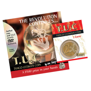 Tango Ultimate Coin (T.U.C.)(E0081)2 Euros with instructional DVD by Tango - Trick