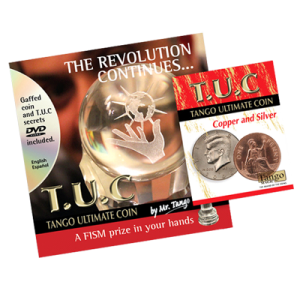 Tango Ultimate Coin (T.U.C)(D0110) Copper and Silver with instructional DVD by Tango - Trick
